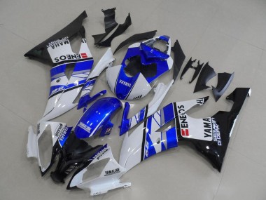 Mejores Carenados Moto Yamaha YZF R6 2008-2016 - Blanco Azul Negro Brillante ENEOS Yamalube