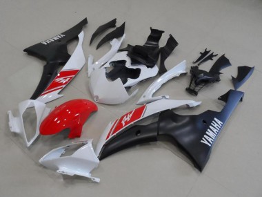 Mejores Kits Carenado Moto Yamaha YZF R6 2008-2016 - Blanco Rojo Negro Mate