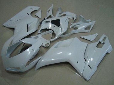 Mejores Carenados Moto Ducati 848 1098 1198 2007-2014 - Blanco Brillante