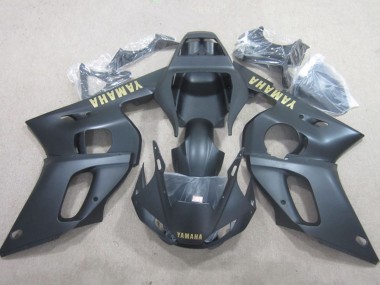 Mejores Carenados Moto Yamaha YZF R6 1998-2002 - Negro Mate Amarillo Calcomanía