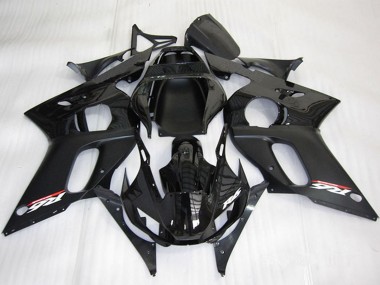 Mejores Carenado Moto Yamaha YZF R6 1998-2002 - Negro Brillante Negro Mate