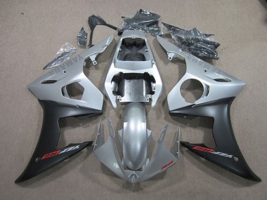 Mejores Carenados Moto Yamaha YZF R6 2003-2004 - Plata Negro Mate
