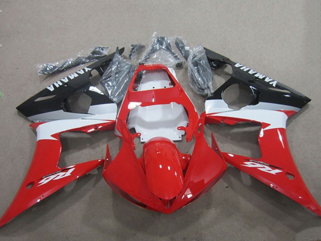Mejores Kits Carenado Moto Yamaha YZF R6 2003-2004 - Rojo Blanco Negro Brillante