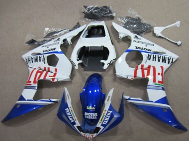 Mejores Carenados Moto Yamaha YZF R6 2003-2004 - Blanco Azul Rojo Fiat Motul