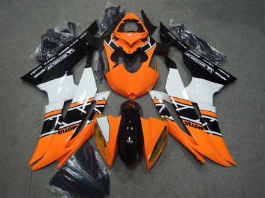 Mejores Carenados Moto Yamaha YZF R6 2008-2016 - Naranja Blanco Negro Brillante Motul