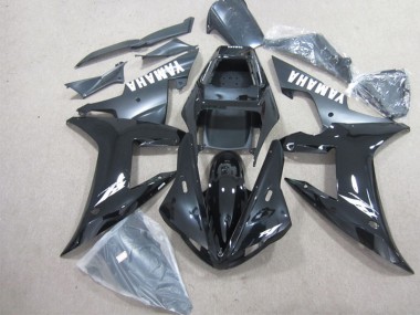 Mejores Carenados Moto Yamaha YZF R1 2002-2003 - Negro Brillante Negro Mate Blanco