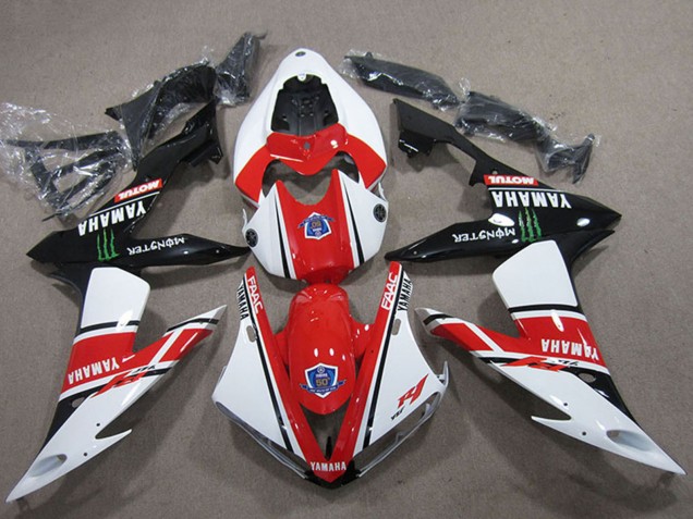 Mejores Carenados Moto Yamaha YZF R1 2004-2006 - Blanco Rojo Negro Verde Motul Monstruo