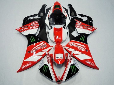 Mejores Carenados Moto Yamaha YZF R1 2012-2014 - Blanco Gris Negro Brillante Verde Monstruo Milwaukee Maxxis Rocol