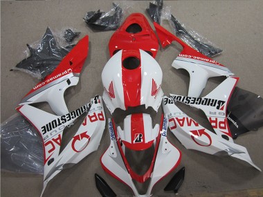 Mejores Carenados Moto Honda CBR600RR 2007-2008 - Blanco Rojo Pramac Bridgestone