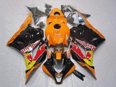 Mejores Carenados Moto Honda CBR600RR 2009-2012 - Naranja Amarillo Negro Brillante Rojo Bull
