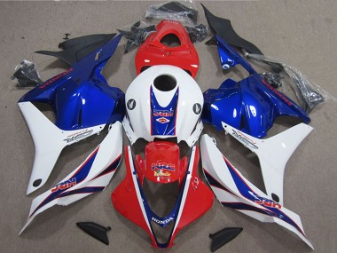 Mejores Carenado Moto Honda CBR600RR 2009-2012 - Blanco Rojo Azul HRC