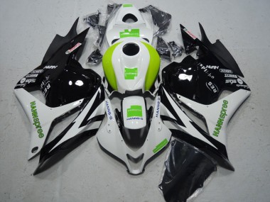 Mejores Carenado Moto Honda CBR600RR 2009-2012 - Blanco Verde Negro Brillante Hannspree