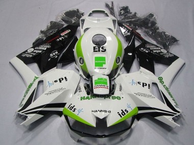 Mejores Carenados Moto Honda CBR600RR 2013-2023 - Blanco Verde Negro Brillante Hannspree ETS