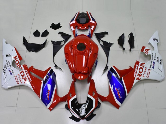 Mejores Carenado Moto Honda CBR1000RR 2017-2024 - Blanco Rojo Azul Negro HRC