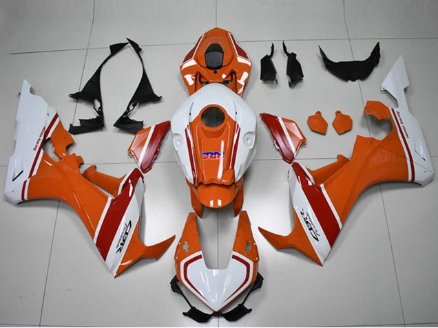 Mejores Carenados Moto Honda CBR1000RR 2017-2023 - Blanco Naranja Rojo HRC