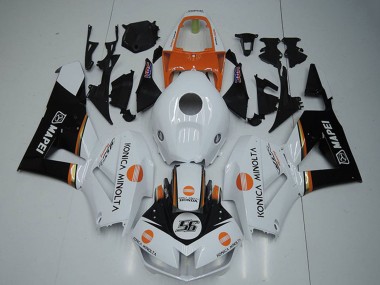 Mejores Carenados Moto Honda CBR1000RR 2012-2016 - Blanco Naranja Negro Brillante Konica Minolta 56