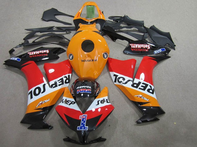 Mejores Carenados Moto Honda CBR1000RR 2012-2016 - Naranja Blanco Rojo Negro Brillante Repsol 1