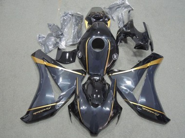 Mejores Carenados Moto Honda CBR1000RR 2008-2011 - Azul Oscuro Oro Negro Brillante Fireblade