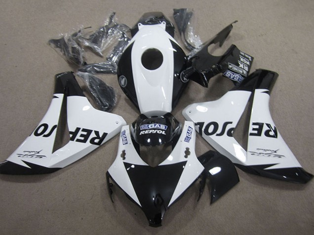 Mejores Carenado Moto Honda CBR1000RR 2008-2011 - Blanco Negro Brillante Repsol