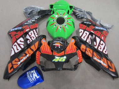 Mejores Carenados Moto Honda CBR1000RR 2004-2005 - Naranja Verde Rossi Negro Brillante Repsol Rossi 46