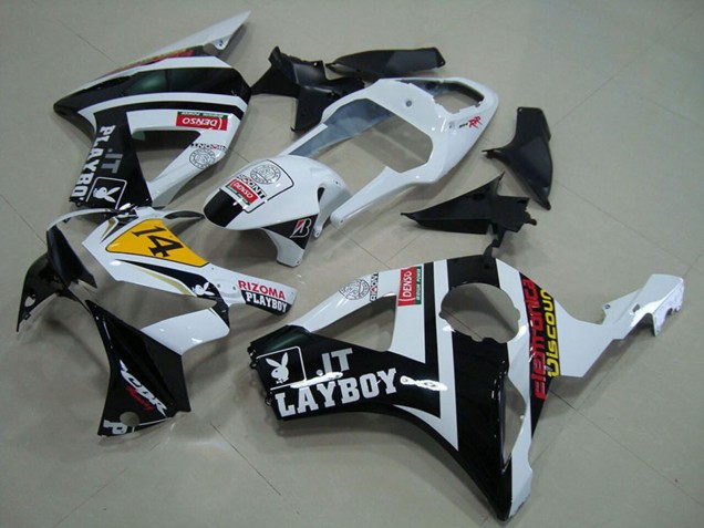 Mejores Carenados Moto Honda CBR900RR 954 2002-2003 - Blanco Amarillo Negro Brillante Rizoma Playboy 14