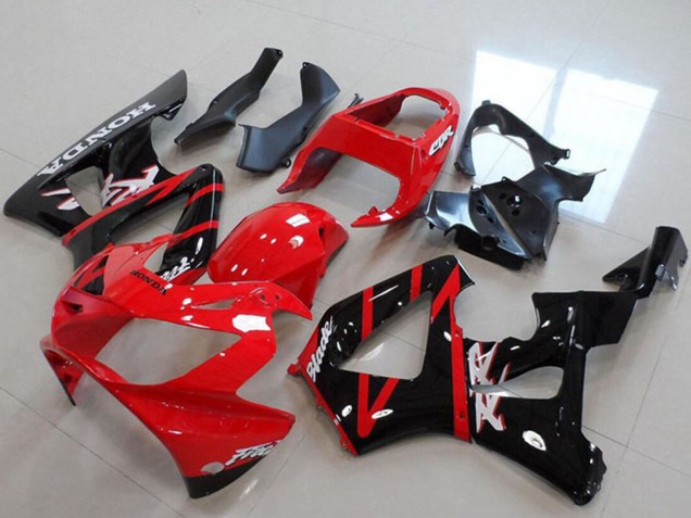 Mejores Carenados Moto Honda CBR900RR 929 2000-2001 - Rojo Negro Brillante Raya
