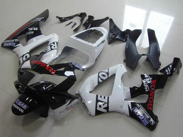 Mejores Carenados Moto Honda CBR900RR 929 2000-2001 - Blanco Negro Brillante Rojo Repsol