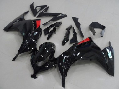Mejores Carenados Moto Kawasaki ZX300R 2013-2018 - Negro Brillante Rojo