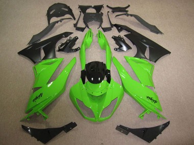 Mejores Carenados Moto Kawasaki ZX6R 2009-2012 - Verde Negro Brillante Negro Mate