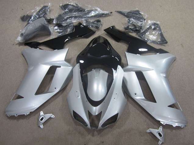 Mejores Carenados Moto Kawasaki ZX6R 2007-2008 - Plata Negro