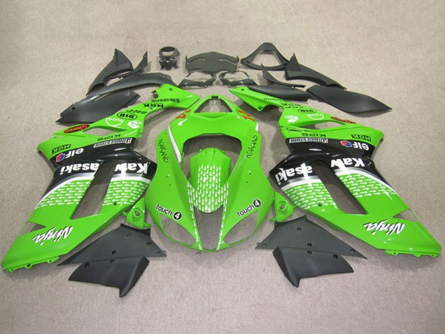 Mejores Carenados Moto Kawasaki ZX6R 2007-2008 - Verde Touch4 4