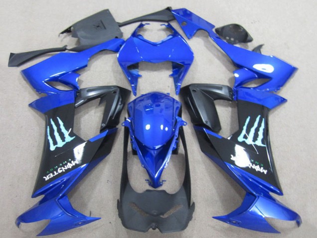 Mejores Carenados Moto Kawasaki ZX10R 2008-2010 - Azul Negro Monstruo