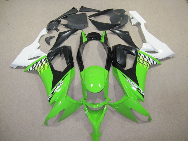 Mejores Kits Carenado Moto Kawasaki ZX10R 2008-2010 - Blanco Verde Negro