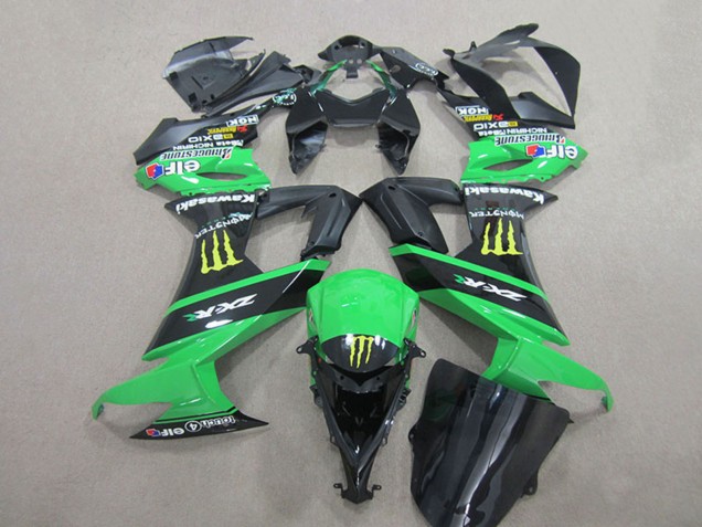 Mejores Carenados Moto Kawasaki ZX10R 2008-2010 - Verde Negro Amarillo Monstruo