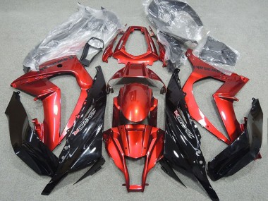 Mejores Carenado Moto Kawasaki ZX10R 2011-2015 - Rojo Negro Brillante