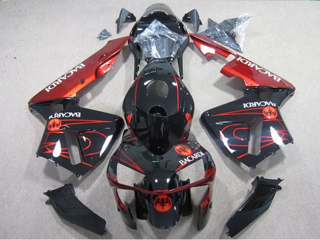 Mejores Carenados Moto Kawasaki ZX10R 2004-2005 - Negro Rojo Racardi