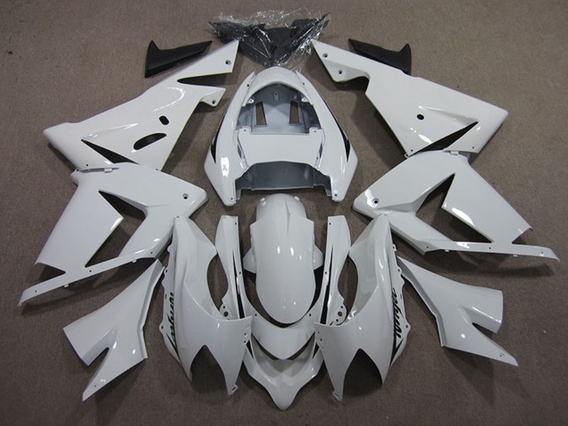 Mejores Carenados Moto Kawasaki ZX10R 2004-2005 - Blanco Negro Calcomanía