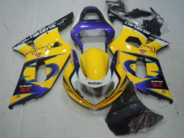 Mejores Carenados Moto Suzuki GSXR 600 2001-2003 - Amarillo Púrpura Negro