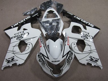 Mejores Carenados Moto Suzuki GSXR 600 2004-2005 - Blanco Negro Corona Extra Motul