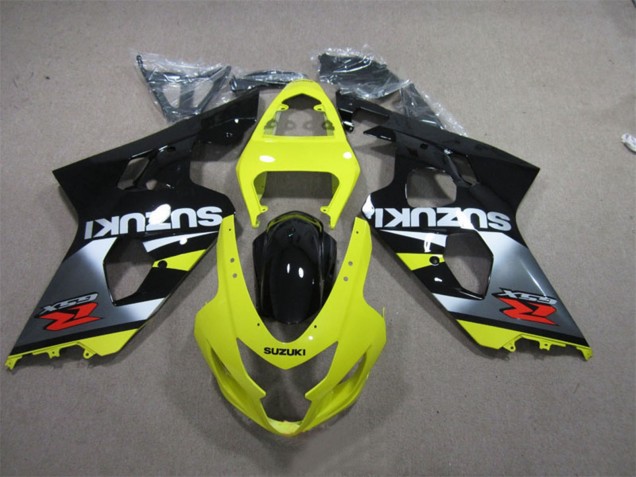 Mejores Carenados Moto Suzuki GSXR 600 2004-2005 - Amarillo Plata Negro Rojo