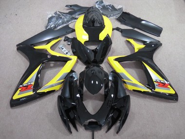 Mejores Carenados Moto Suzuki GSXR 600 2006-2007 - Amarillo Gris Negro