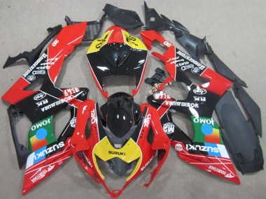 Mejores Carenados Moto Suzuki GSXR 600 2006-2007 - Rojo Amarillo Verde Azul Negro JOMO