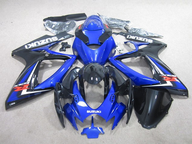 Mejores Carenado Moto Suzuki GSXR 600 2006-2007 - Azul Blanco Negro Brillante Rojo