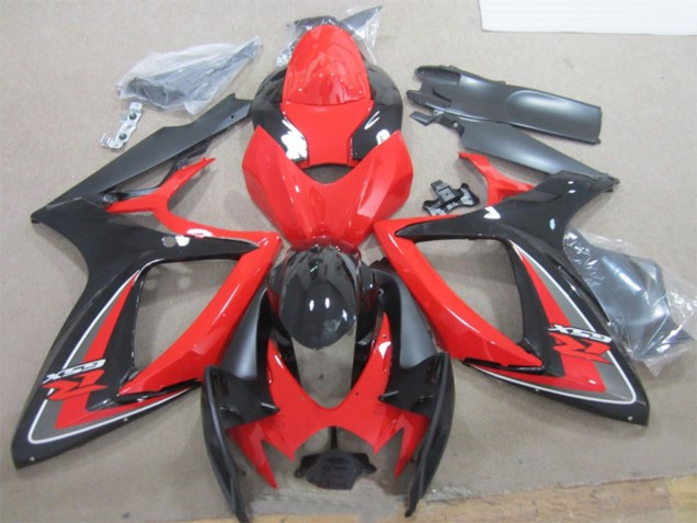 Mejores Carenados Moto Suzuki GSXR 600 2006-2007 - Rojo Negro