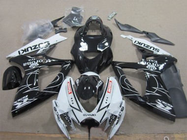 Mejores Carenados Moto Suzuki GSXR 600 2006-2007 - Blanco Negro Corona Extra Motul