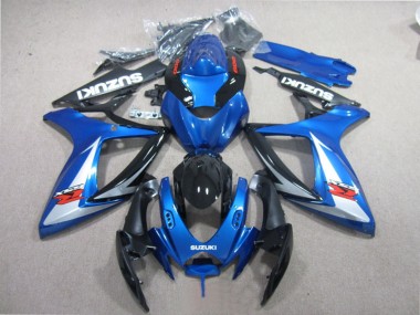 Mejores Carenados Moto Suzuki GSXR 600 2006-2007 - Azul Blanco Negro Brillante Rojo