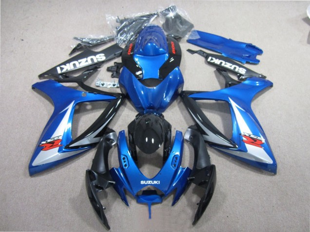 Mejores Carenados Moto Suzuki GSXR 600 2006-2007 - Azul Blanco Negro Brillante Rojo