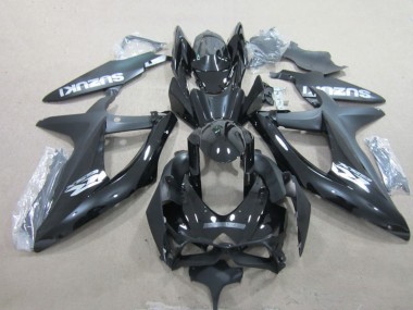 Mejores Carenados Moto Suzuki GSXR 600 2008-2010 - Negro Brillante Blanco