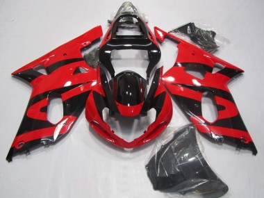Mejores Carenados Moto Suzuki GSXR 750 2001-2003 - Rojo Negro Brillante