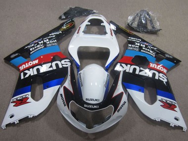 Mejores Carenados Moto Suzuki GSXR 750 2001-2003 - Blanco Azul Rojo Negro Motul